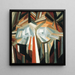 Cubist Head - Alexandre Konstantinovich Bogomazov — framed artwork on a wall