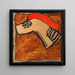 Head of a Horse Harness - Egon Schiele — framed artwork on a wall