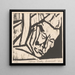 Tête d'un homme - Fortuna Brulez-Mavromiati — framed artwork on a wall