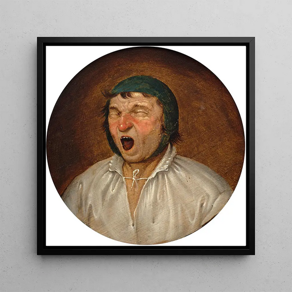 Head of a man with an open mouth - Pieter Brueghel the Younger — wall display of the artwork