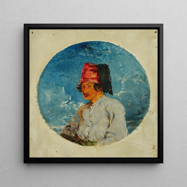 Head of a Smyrnean rascal - William James Müller — framed artwork on a wall