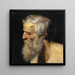 Head of an Old Man - Ernst Stckelberg — framed artwork on a wall