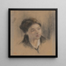 Head of a girl - Ludovico Ordóñez — framed artwork on a wall