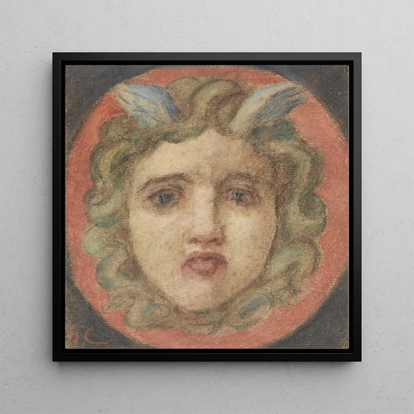 Medusa Head - Henri Cros — framed artwork on a wall