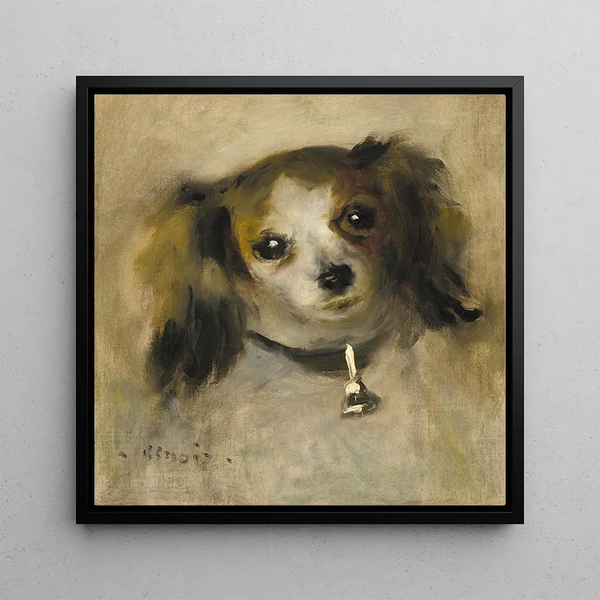 Head of a Dog - Pierre-Auguste Renoir — framed artwork on a wall