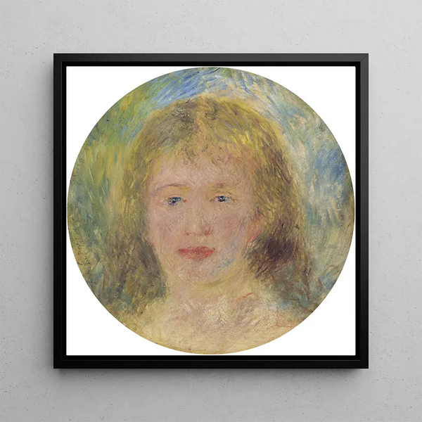 Head of Woman Jeanne Samary - Pierre-Auguste Renoir — wall display of the artwork