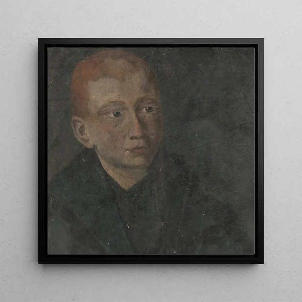 Head of a Boy with Red Hair - Carel Adolph Lion Cachet — framed artwork on a wall