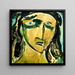 Head of a Crazy Witch - Amadeo de Souza — framed artwork on a wall