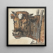Head of Cow - Jan Kobell II — framed artwork on a wall