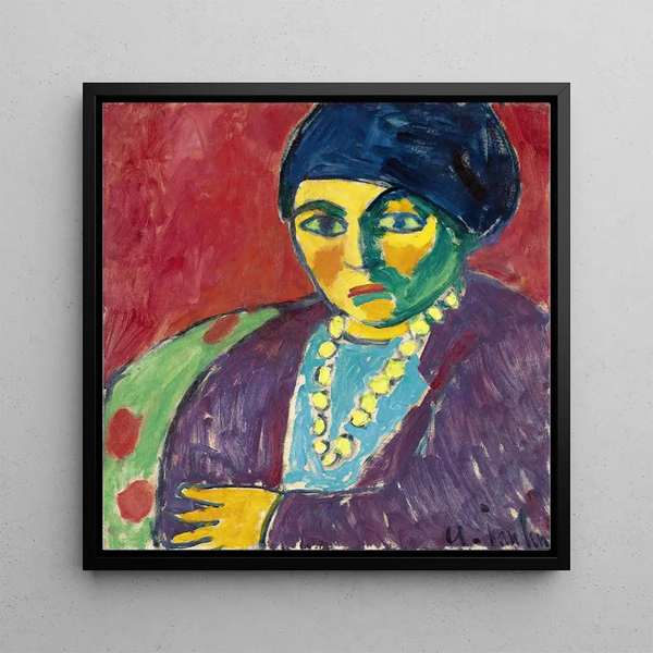 Head of a Woman Hélène - Alexej von Jawlensky — framed artwork on a wall