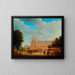 View of The Hague with Prince William V and Duke Louis Ernest of Brunswick-Lunebourg leaving the Buitenhof - Tethart Philip Christian Haag — framed artwork on a wall