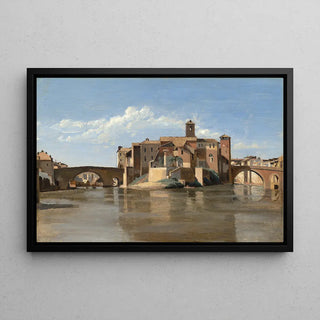 The Island and the San Bartolomeo Bridge, Rome - Jean-Baptiste-Camille Corot