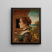 Portrait painting of a woman, perhaps Ginevra d'Antonio Lupari Gozzadini - The Master of the Bread Stories — framed artwork on a wall
