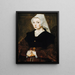 Portrait of a young woman - The Master of the 1540s — framed artwork on a wall