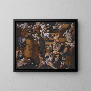 an animal, bird, and stylized figure concert - The Master of Fertility of the Egg — framed artwork on a wall