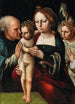 The Virgin and Child with Saint Eloi and an angel - The Parrot Master — artwork view