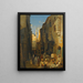 a lively street in Tangier - Themistokles von Eckenbrecher — framed artwork on a wall