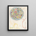 Three ceramic decoration models for a dish - Theo Colenbrander — framed artwork on a wall