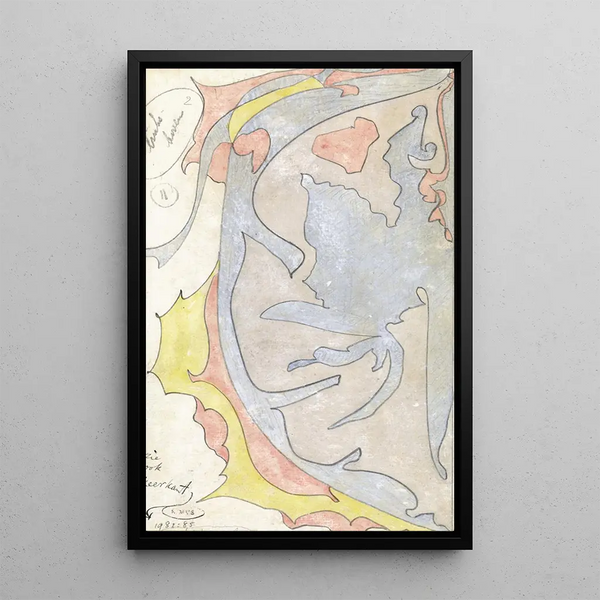 Floral Ornament Painting - Theo Colenbrander — framed artwork on a wall