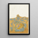 Drawing of a project for a menu with botanical decoration - Theo Colenbrander — framed artwork on a wall