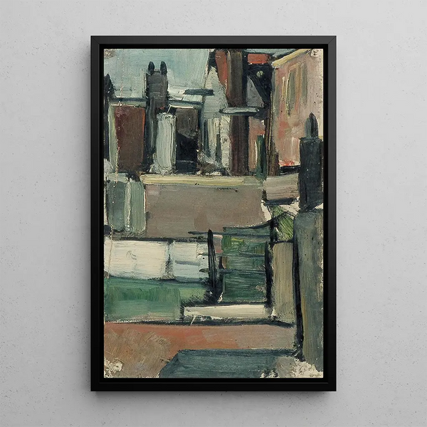 Houses - Theo van Doesburg — framed artwork on a wall