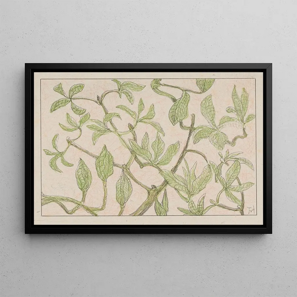 Young leaves and buds - Theo van Hoytema — framed artwork on a wall