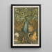 Peacock with hens - Theo van Hoytema — framed artwork on a wall
