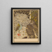 Peacock and Two Owls - Theo van Hoytema — framed artwork on a wall