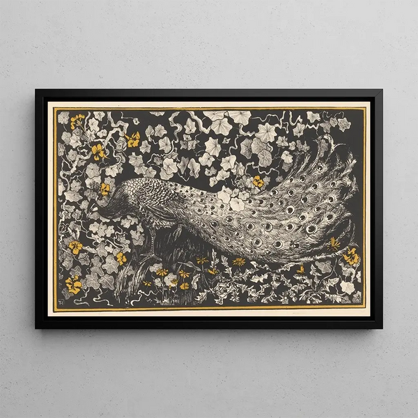 Peacock - Theo van Hoytema — framed artwork on a wall