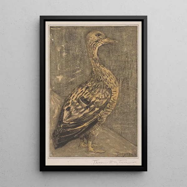 Standing Duck - Theo van Hoytema — framed artwork on a wall