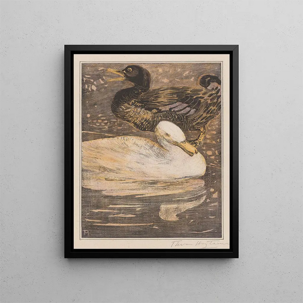 Two ducks - Theo van Hoytema — framed artwork on a wall