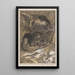 Two sleeping ducks - Theo van Hoytema — framed artwork on a wall