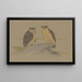 Greeting card with two owls - Theo van Hoytema — framed artwork on a wall