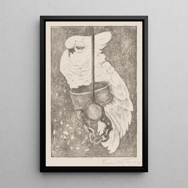 White Cockatoo Painting - Theo van Hoytema — framed artwork on a wall