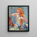 Woman with Hairstyle The Redhead VIII - Théo van Rysselberghe — framed artwork on a wall