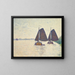 Fishermen on the Scheldt - Theo van Rysselberghe — framed artwork on a wall