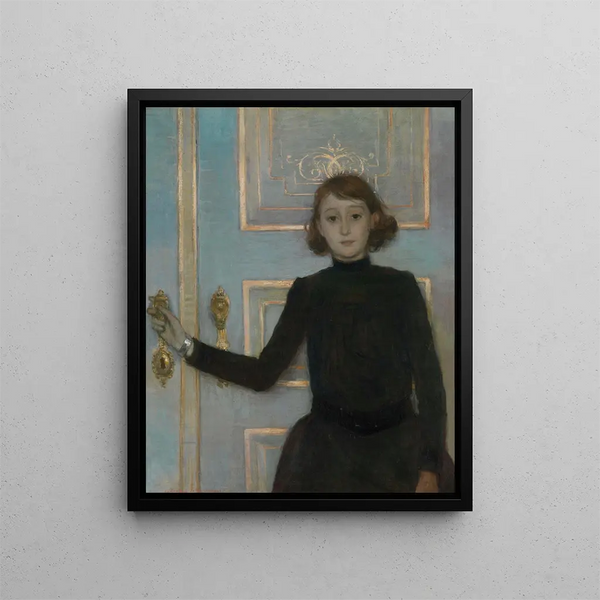 Portrait of Marguerite van Mons - Theo van Rysselberghe — framed artwork on a wall