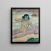 Study for After the Bath, Study of a Nude - Théo van Rysselberghe — framed artwork on a wall