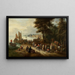 Fish Market on the Shore - Theobald Michau — framed artwork on a wall