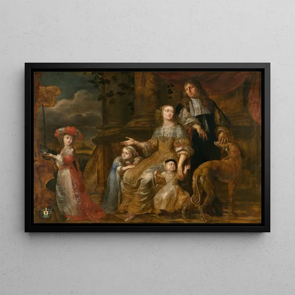 Family of Bie - Theodoor Boeyermans — framed artwork on a wall