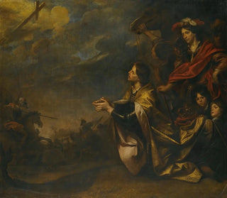 The vision of Emperor Constantine's cross before the Battle of the Milvian Bridge - Theodoor Boeyermans — artwork view