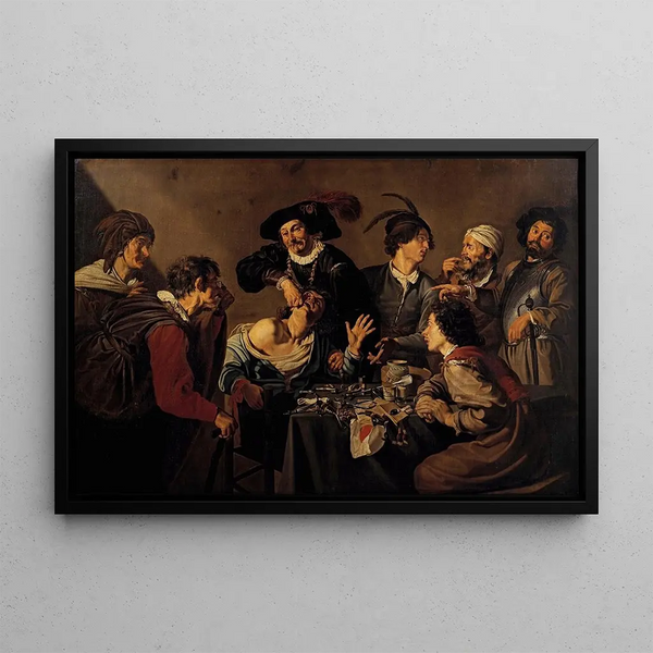 The Tooth Puller - Theodoor Rombouts — framed artwork on a wall