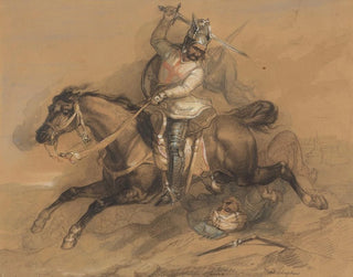 Crossed painting striking a Turkish soldier - Theodoor Schaepkens — artwork view