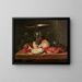 Tasse de citron et fruits de mer sur un entablement - Theodoor Smits — framed artwork on a wall