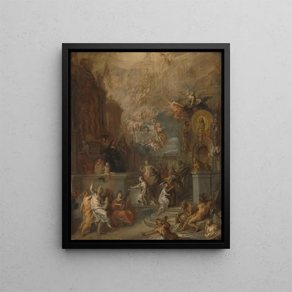 Allégorie des adieux de Guillaume III d'Amalia van Solms après le transfert de la régence aux États généraux - Theodoor van Thulden — framed artwork on a wall