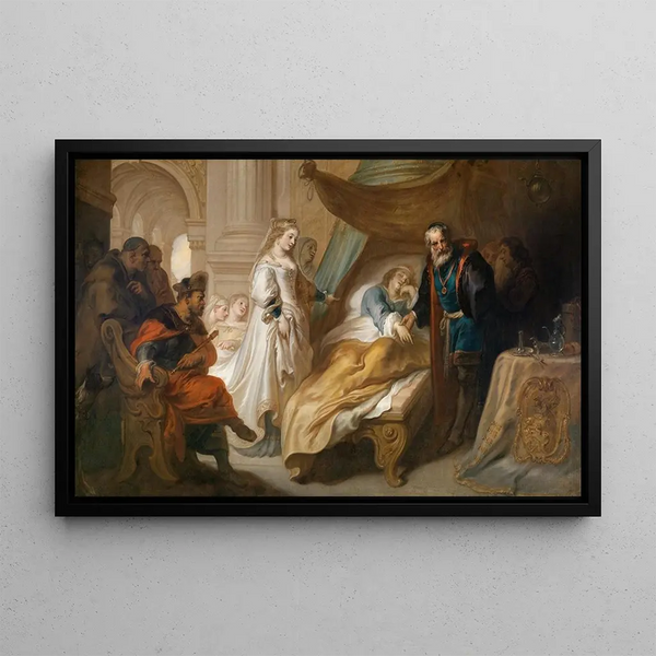 Antiochus and Stratonice - Theodoor van Thulden — framed artwork on a wall