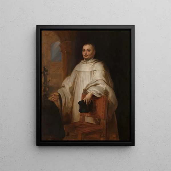 Benedictus van Thulden Painting of the Prior of the Saint Bernard Abbey of Hemiksem - Theodoor van Thulden — framed artwork on a wall