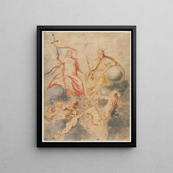 Holy Trinity - Theodoor van Thulden — framed artwork on a wall