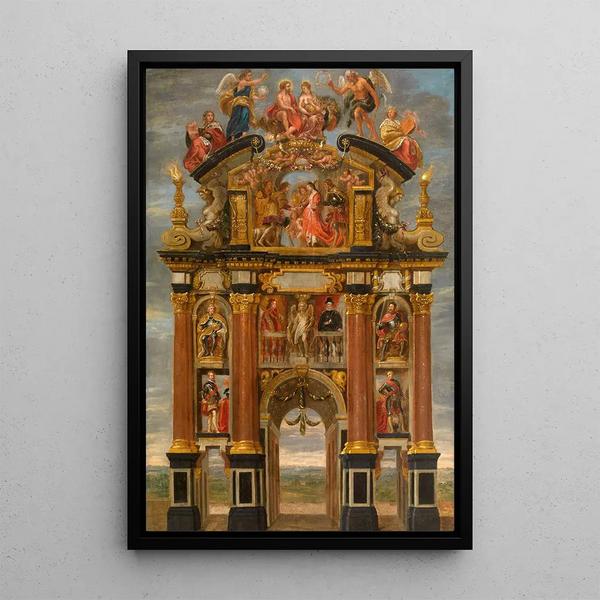 Philippe IV of Spain's Arc de Triomphe - Theodoor van Thulden — framed artwork on a wall