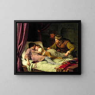 The Murder of King Edward IV's Sons - Theodor Hildebrandt — framed artwork on a wall